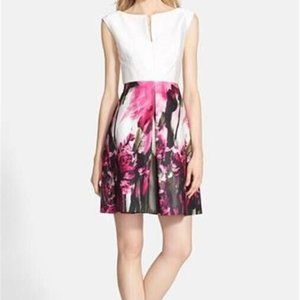 MILLY Womens Pink Penelope Printed Fit-and-Flare Dress Size 2